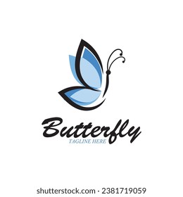 beatiful butterfly icon vector illustration template design