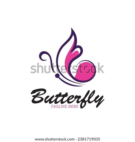 beatiful butterfly icon vector illustration template design
