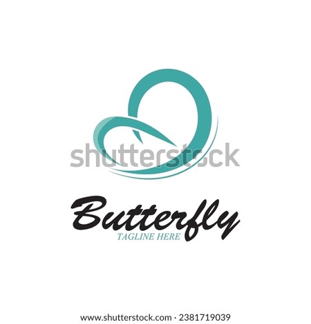 beatiful butterfly icon vector illustration template design