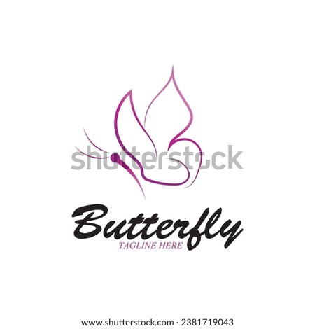 beatiful butterfly icon vector illustration template design