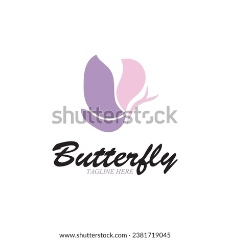 beatiful butterfly icon vector illustration template design