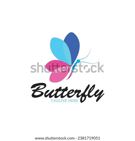 beatiful butterfly icon vector illustration template design