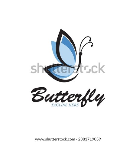 beatiful butterfly icon vector illustration template design