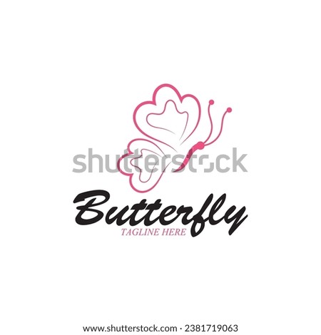 beatiful butterfly icon vector illustration template design