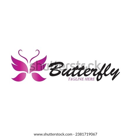 beatiful butterfly icon vector illustration template design