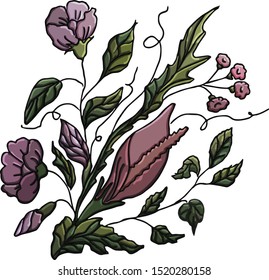 Beatiful flower. Pattern. Vector illustration.