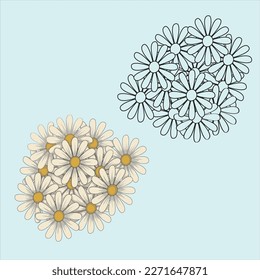 beatiful flowers white head
It starts with chamomile flowers which are good for the skin. This d can be used to beautify the template or other