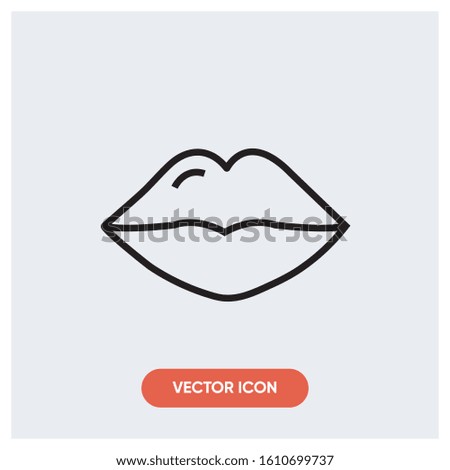beatiful lips kiss vector icon