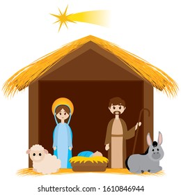 Vector Christmas Nativity Scene Clip Art Stock Vector (Royalty Free ...