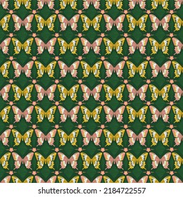 Beatiful Modern Butterflies Seamless pattern Vector illustration,Design for fashion , fabric, textile, wallpaper, cover, web , wrapping and all prints 
