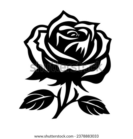 Beatiful rose with leaves design