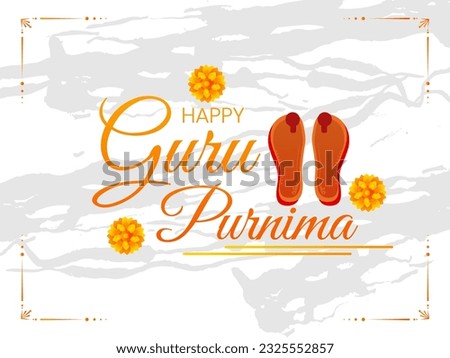 Beatiful  typography  with white background Illustration for the Day of honoring celebrating guru purnima.