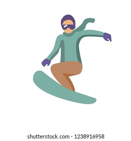 beatiful ,Vector illustration of skiers and snowboarders