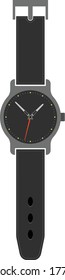 Vector de reloj de pulsera beatificante. El dial es muy hermoso  
