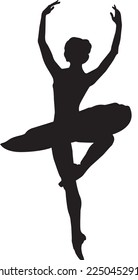 Balerina beatifull bailando pose siluetas