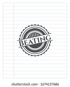 Beating drawn in pencil. Vector Illustration. Detailed.