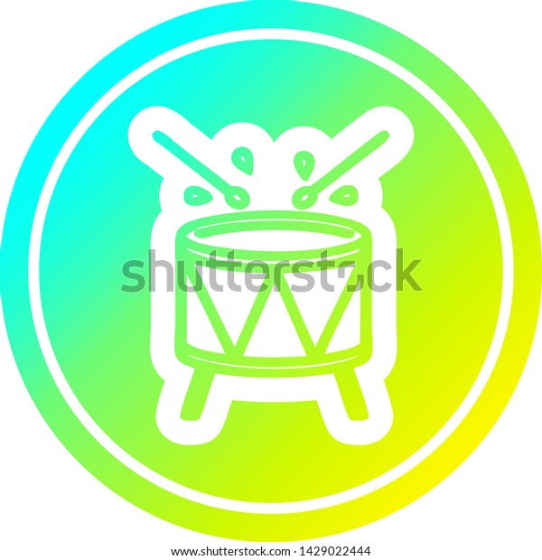 Beating Drum Circular Icon Cool Gradient Stock Vector (Royalty Free ...