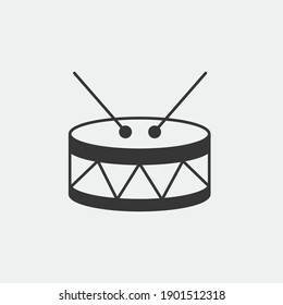 beating drums vector icon musical instrument traditional