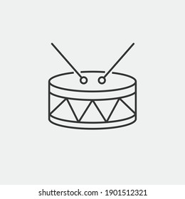 beating drums vector icon musical instrument traditional