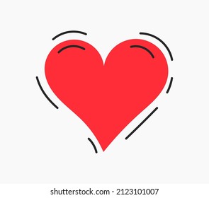 Icono de latir el corazón. Ilustración vectorial.