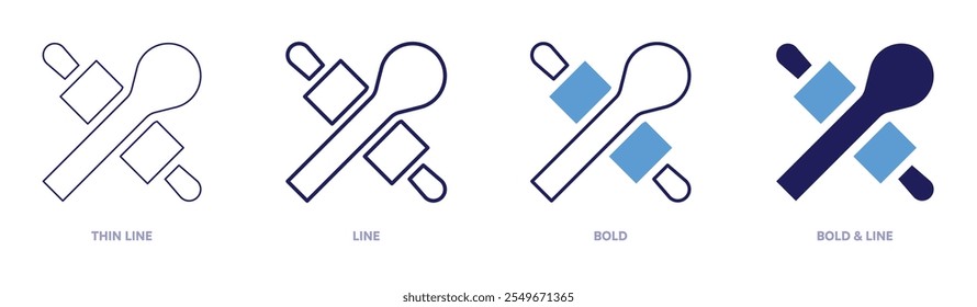 Beating icon in 4 different styles. Thin Line, Line, Bold, and Bold Line. Duotone style. Editable stroke.