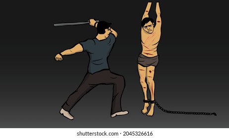 Battre un prisonnier par Man