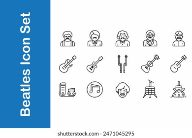 Iconos de los Beatles con colecciones de Vector. 