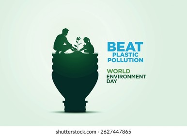 #BeatPlasticPollution, World Environment day concept 2025. 