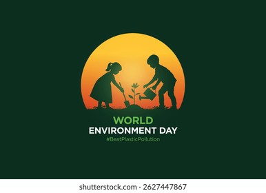 #BeatPlasticPollution, World Environment day concept 2025. 