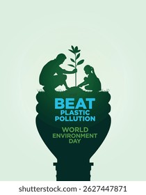 #BeatPlasticPollution, World Environment day concept 2025. 