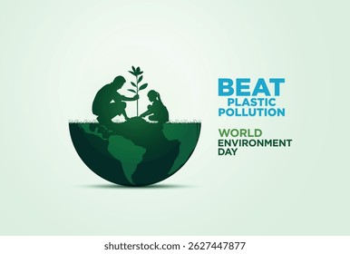 #BeatPlasticPollution, World Environment day concept 2025. 