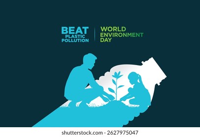 #BeatPlasticPollution, World Environment day concept 2025. 