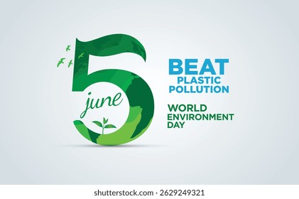 #BeatPlasticPollution, World Environment day concept 2025. 