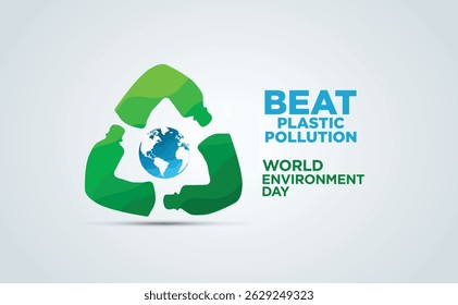 #BeatPlasticPollution, World Environment day concept 2025. 
