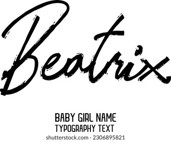 Beatrix Girl Nombre Cursivo Escrito a mano Tipografía de pincel Textos