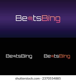 Beats Bing Word Mark Music Logo Design