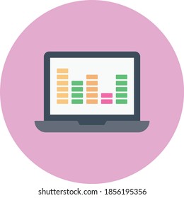 beats flat circle with shadow icon
