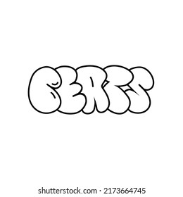 Beats inscription for logotype design