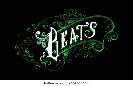 BEATS lettering custom style design