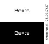 Beats Music Minimal Word Mark Logo Design