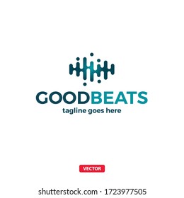 Beats Sound Wave Music Vector Logo