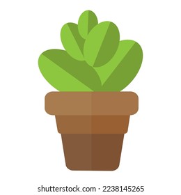 Beatuful flower in a pot asset vector illustration. suitable for editing images placed on a table or in a window.