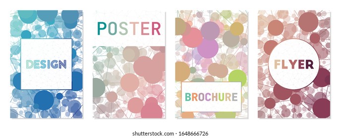 Beatuiful cover templates set. Can be used as cover, banner, flyer, poster, business card, brochure. Awesome geometric background collection. Charming vector illustration.