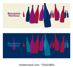 beaujolais nouveau concept abstract vector poster. vine idea illustration.