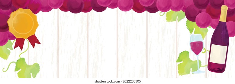 Beaujolais Nouveau Illustration Design Frame