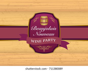Beaujolais nouveau vector background