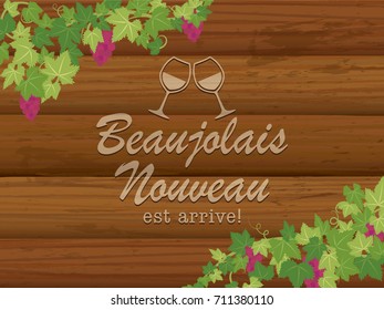 Beaujolais nouveau vector background