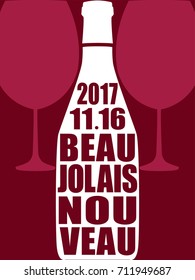 Beaujolais nouveau vector background