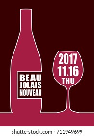 Beaujolais nouveau vector background