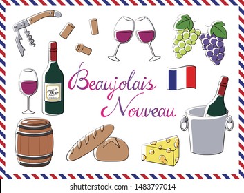 Beaujolais Nouveau wine and related items